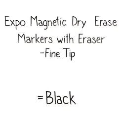 Expo Magnetic Dry Erase Markers, Fine Tip, Black, 4/Pack (1944745) -Cheap Staples Shop sp42113911 sc7