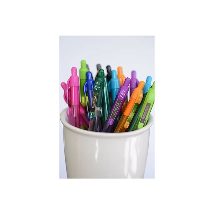 Zebra Z-Grip Retractable Ballpoint Pen, Medium Point, Assorted Ink, 24/Pack (12271) 4 Zebra Z-Grip Retractable Ballpoint Pen, Medium Point, Assorted Ink, 24/Pack (12271) - Image 2