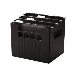Esselte DecoFlex Large Capacity Desktop File Box, Letter Size, Black (PFX 43013)