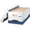 Bankers Box® Medium-Duty Corrugated File Storage Boxes, Lift-Off Lid, Letter Size, White/Blue, 4/Carton (007014) -Cheap Staples Shop sp46777667 sc7