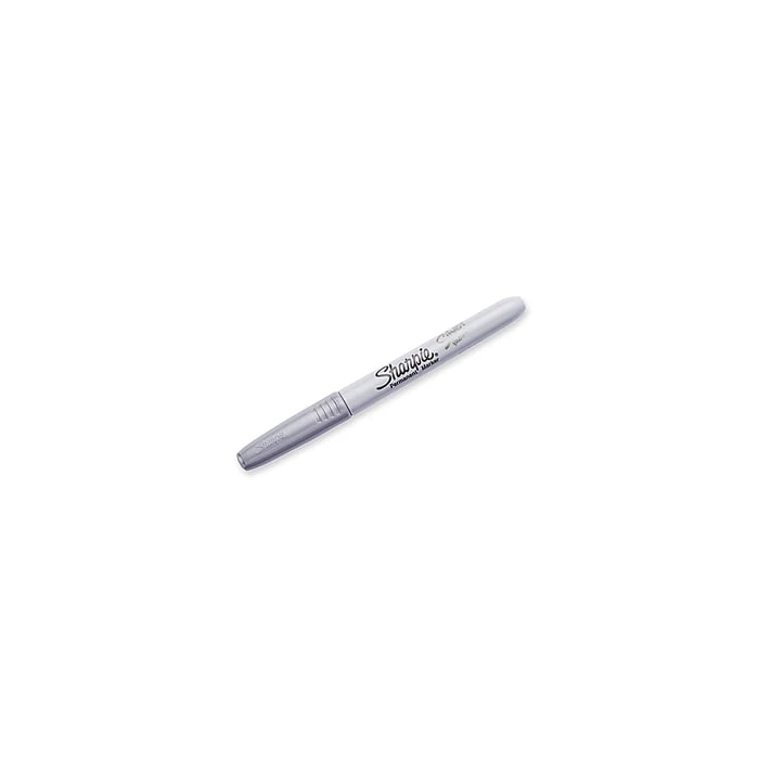 Sharpie Permanent Marker, Fine Tip, Metallic Silver, 4/Pack (39109) 4 Sharpie Permanent Marker, Fine Tip, Metallic Silver, 4/Pack (39109) - Image 2