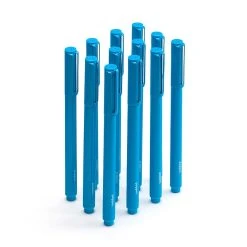 Poppin Pool Signature Ballpoint Pen, Blue Ink, Set Of 100 (104605)