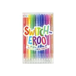 OOLY Switch-Eroo Sketch Markers, Twin Tip, Assorted Inks, 12/Pack (130-043)