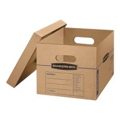 Bankers Box File Moving Boxes, Kraft/Blue, 10/Pack (7714216) -Cheap Staples Shop sp59997950 sc7