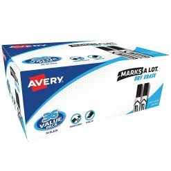 Avery Marks-A-Lot Desk-Style Dry Erase Markers, Chisel Tip, Assorted, 24/Pack (98188) -Cheap Staples Shop sp71099721 sc7