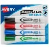Avery Marks A Lot Desk-Style Dry Erase Markers, Chisel Tip, Assorted Colors, 4 Markers Per Set (24409) -Cheap Staples Shop sp71099770 sc7