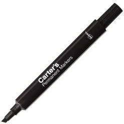 Carter's⢠Carter's Large Desk-Style Permanent Markers, Chisel Tip, Black, 12/Pack (27178)
