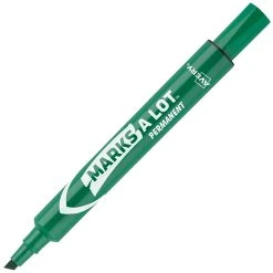 Avery Marks-A-Lot Large Desk-Style Permanent Marker, Chisel Tip, Green (08885)