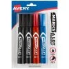 Avery Marks-A-Lot Desk-Style Permanent Markers, Chisel Tip, Assorted, 4/Pack (07905) -Cheap Staples Shop sp71099844 sc7